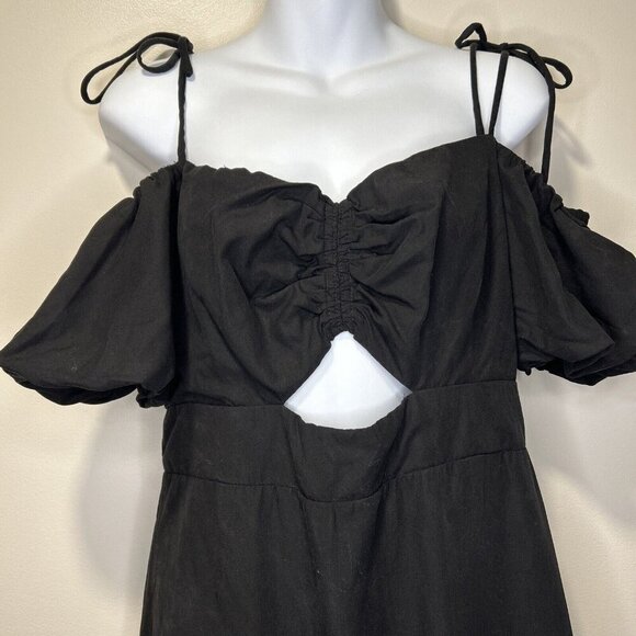 ASTR the label Women’s Aleda Dress Retail $80.52 Midi Ruffle Cut Out Large - Picture 3 of 12